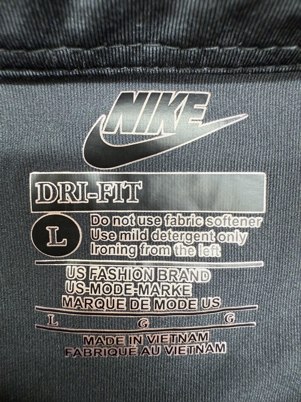 Nike Victory Polo Shirt Men's L Black Dri-FIT Short Sleeve