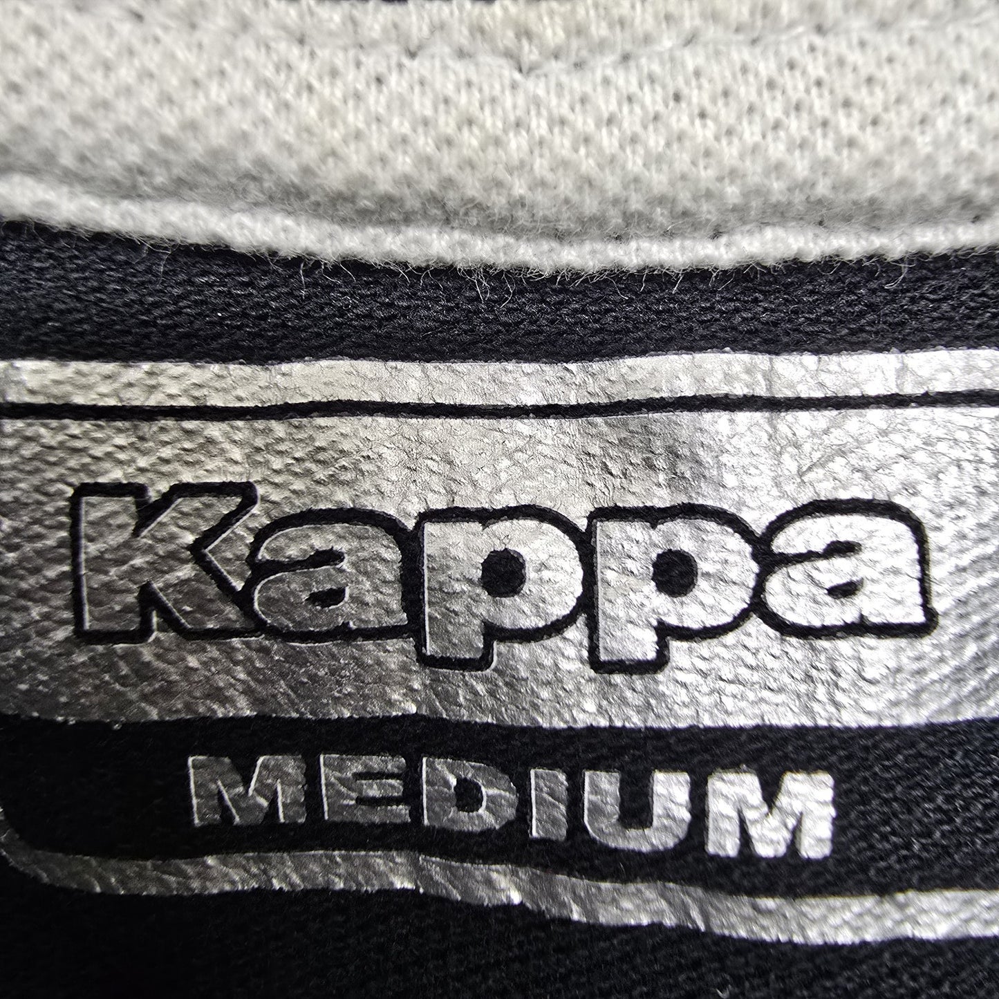 Kappa Men's Navy Blue Striped Trim Polo Shirt Size M Vintage