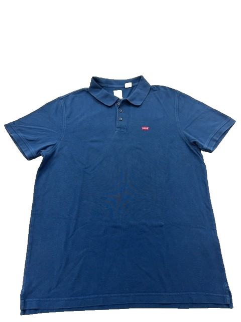 Levi's Men's Blue Polo Shirt Size L Short Sleeve Cotton