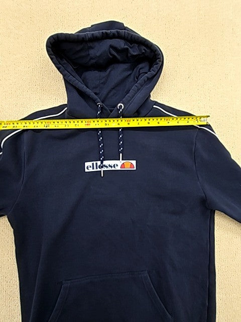 Ellesse Men's Navy Pullover Hoodie Size M Kangaroo Pocket