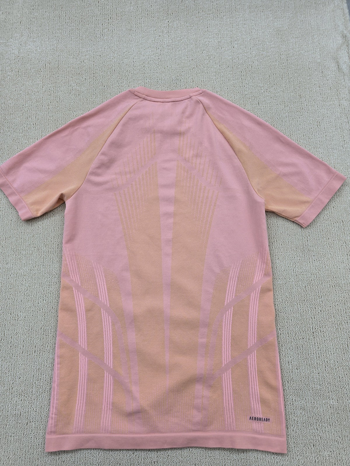 Adidas AEROREADY Men's Pink Short Sleeve Crewneck T-Shirt Size S