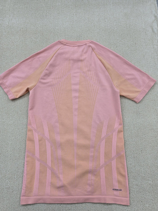 Adidas AEROREADY Men's Pink Short Sleeve Crewneck T-Shirt Size S