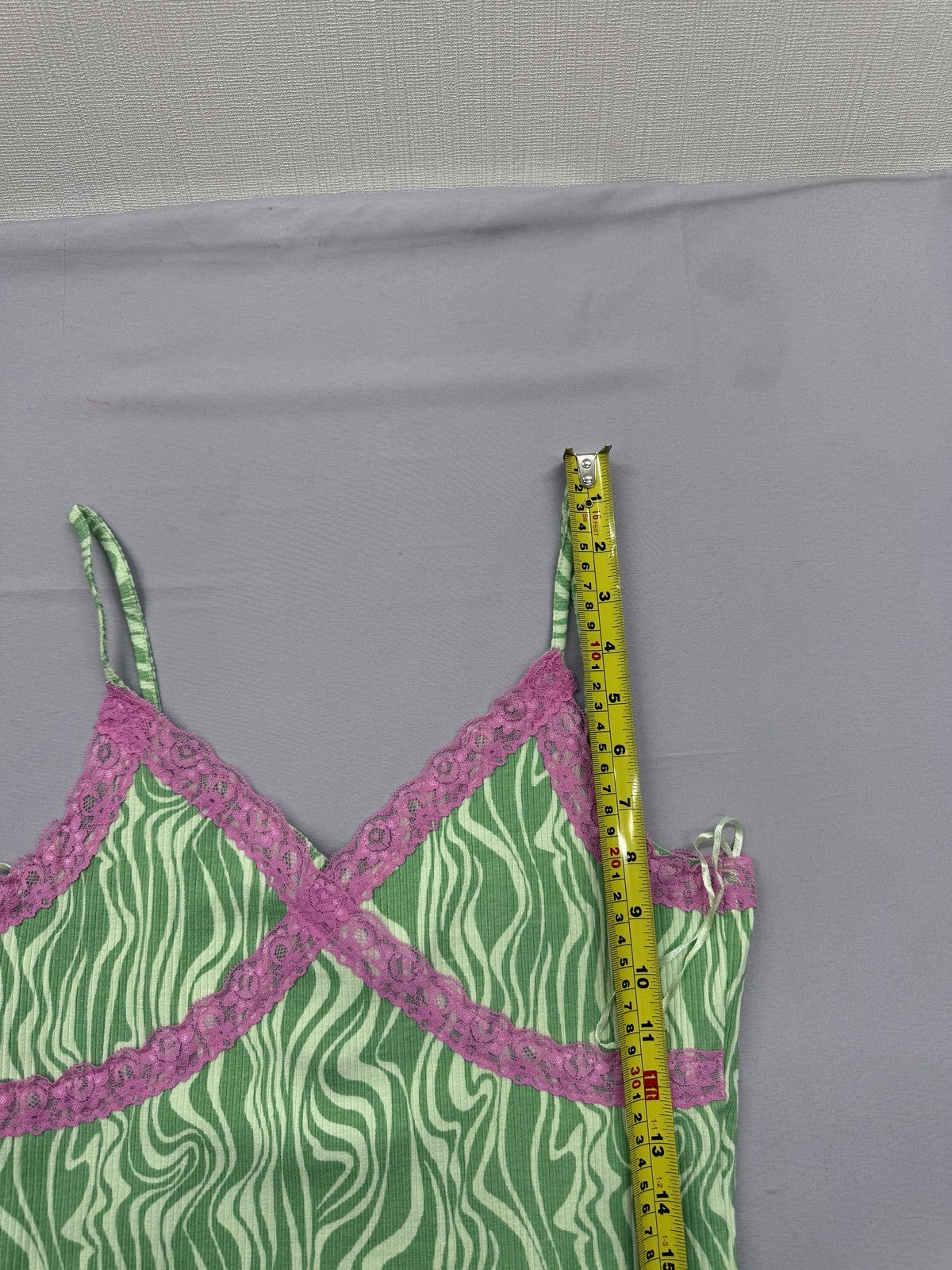 Sinsay Green Zebra Lace Bralette L Women Polyester