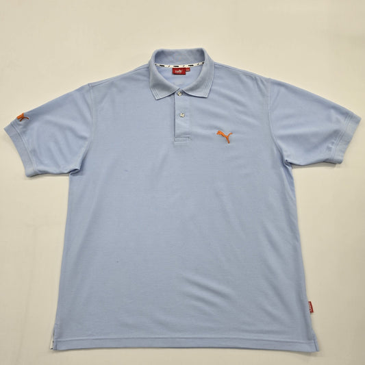 Puma Youth Blue Polo Shirt – Size XXXL, Logo, Embroidered