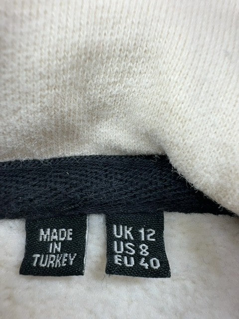 Superdry Men's Large Cream Graphic Hoodie New York Cotton Blend
