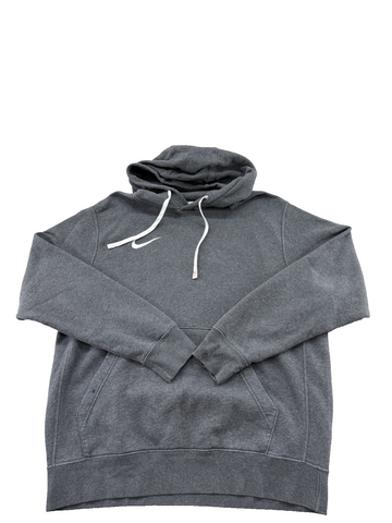 Nike Fleece Pullover Hoodie Grey Men's Size L Long Sleeve