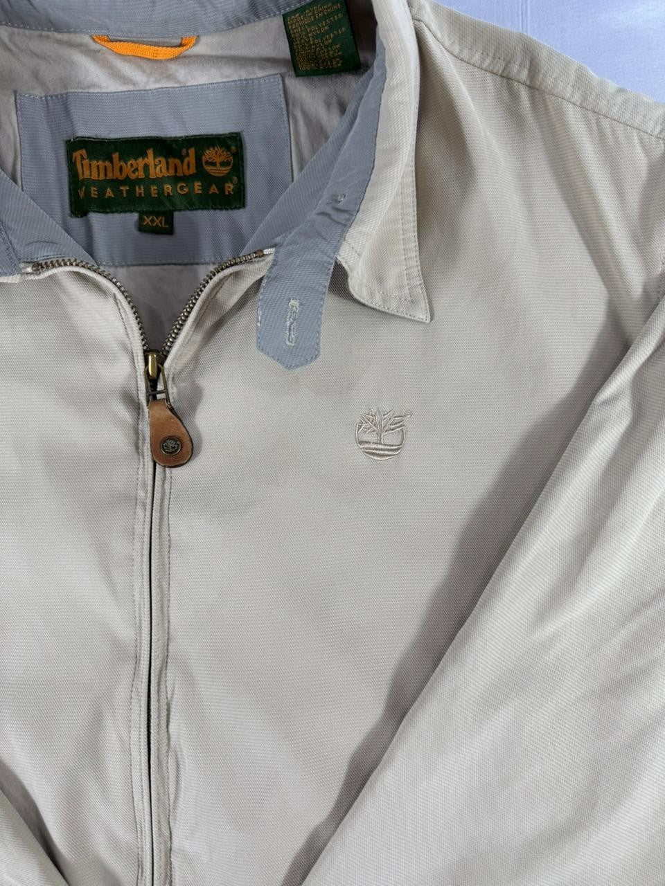 Timberland Weathergear Men's Beige Full Zip Jacket XXL Lightweight Outdoor