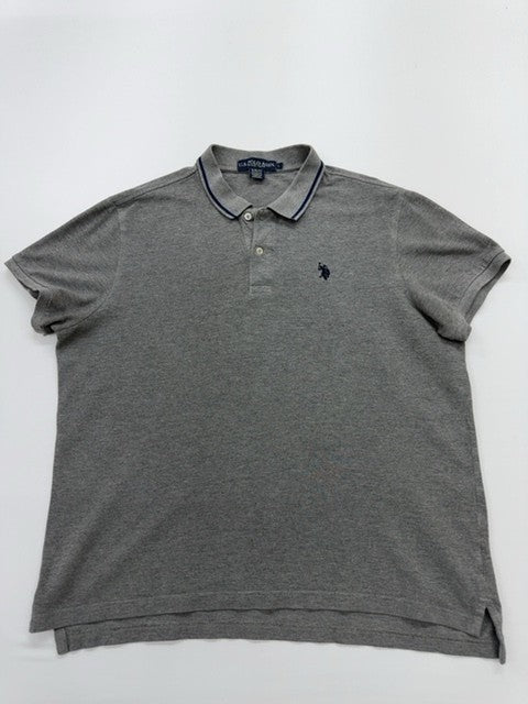 U.S. Polo Assn. Men Gray Polo Shirt size L product image 1