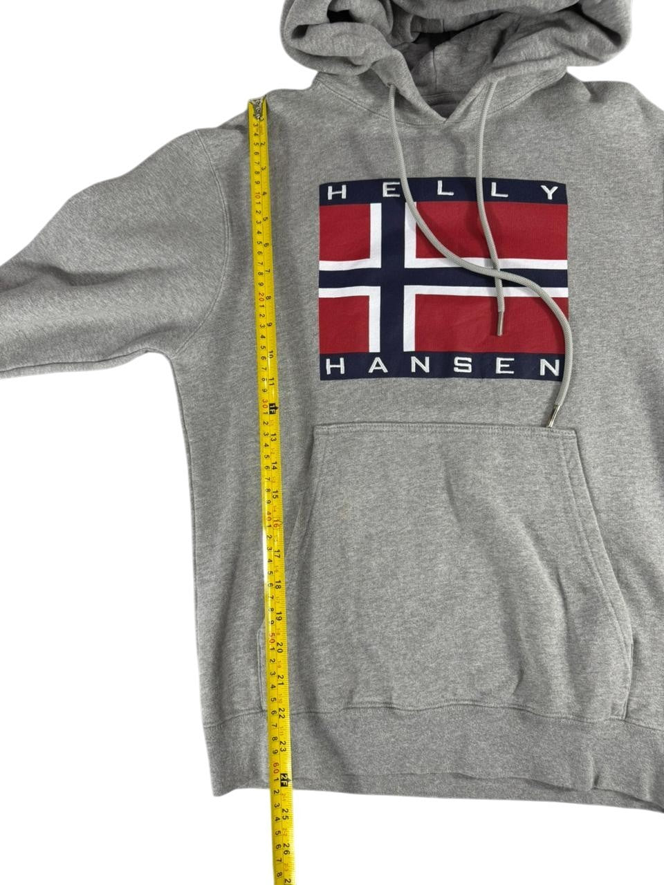 Helly Hansen Logo Hoodie Sweatshirt Grey Size XS Pullover