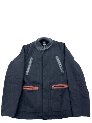 Nike Unisex Black Orange Sportswear Jacket Size L Zipper Stand Collar
