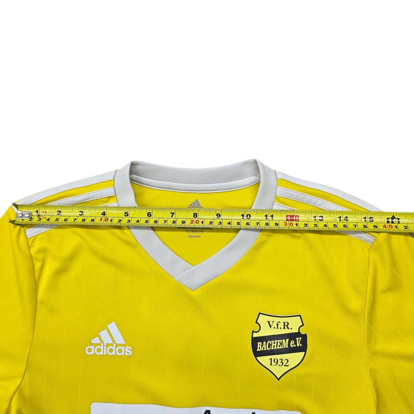 Adidas Men's Yellow Soccer Jersey Size S V-Neck Climalite