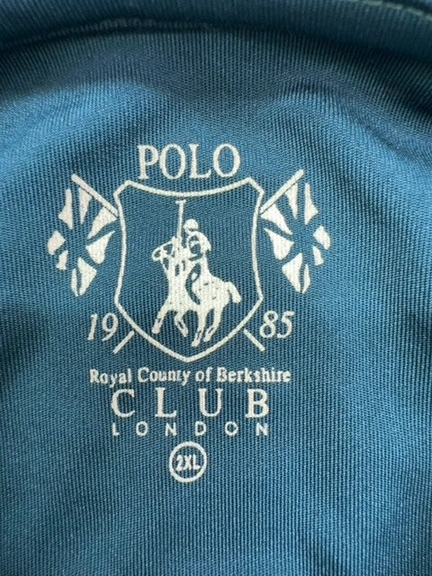 Royal Berkshire Men's Polo Club Teal XXL Short Sleeve Polo Shirt