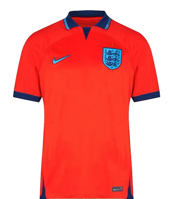 Nike England Away Football Shirt Red Men's Medium 100% Polyester