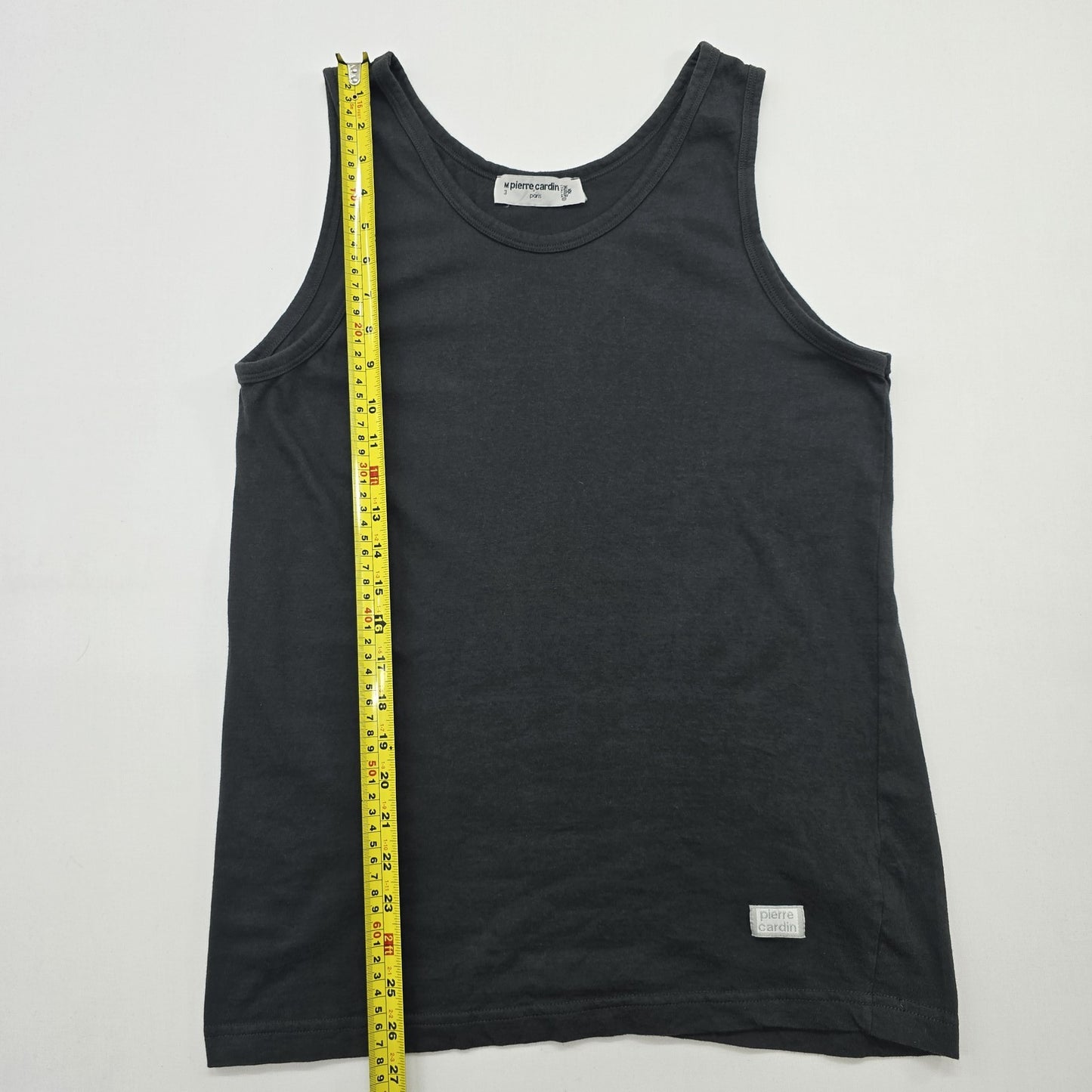 Pierre Cardin Boys Black Cotton Tank Top Little Kid Size 3 Regular