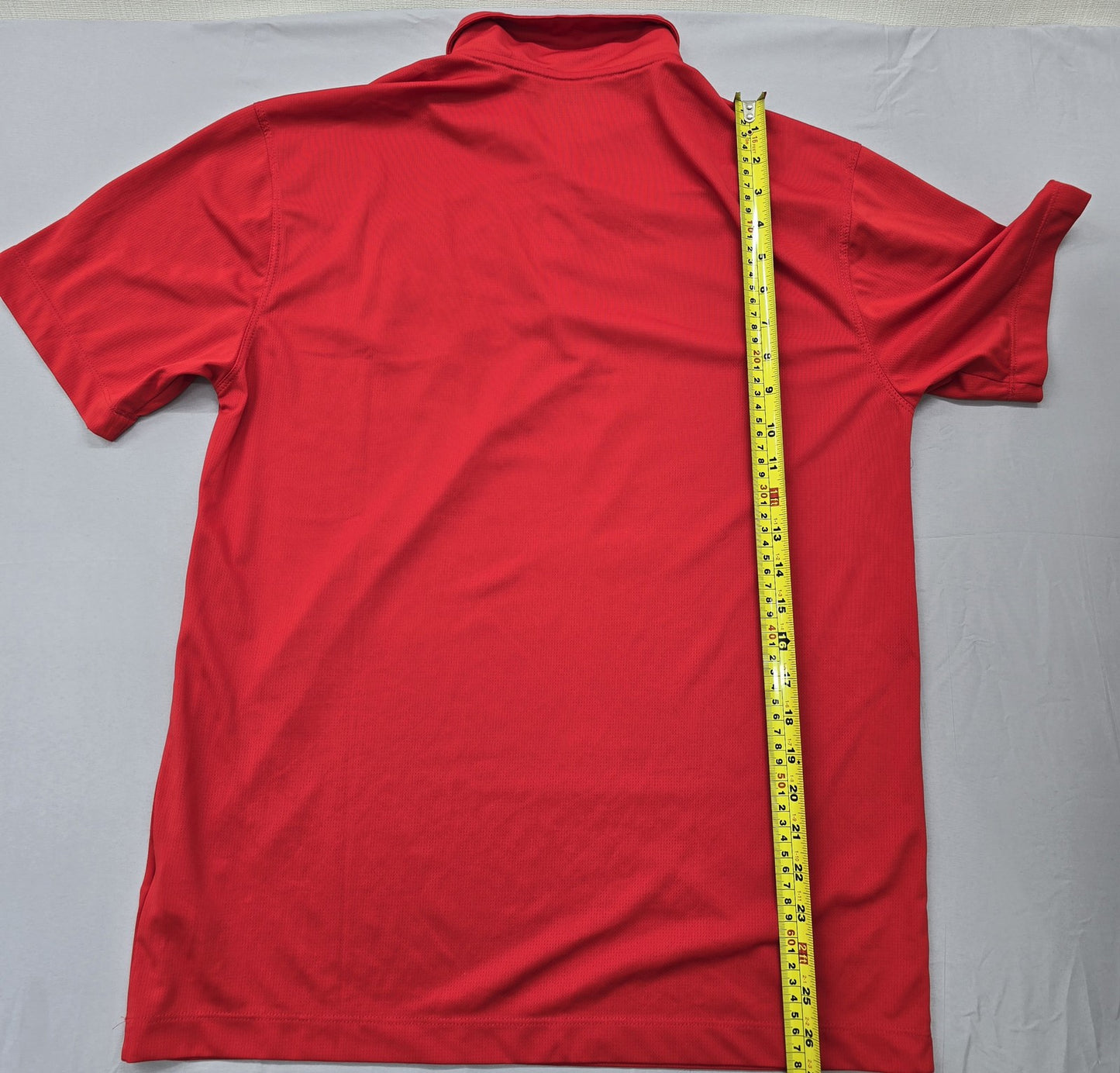 Nike Men's Red Dri-FIT Polo Shirt Size M Short Sleeve Button-Down