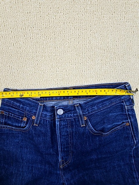 Levi's 501 Original Fit Vintage Jeans Men L Dark Blue Button Fly