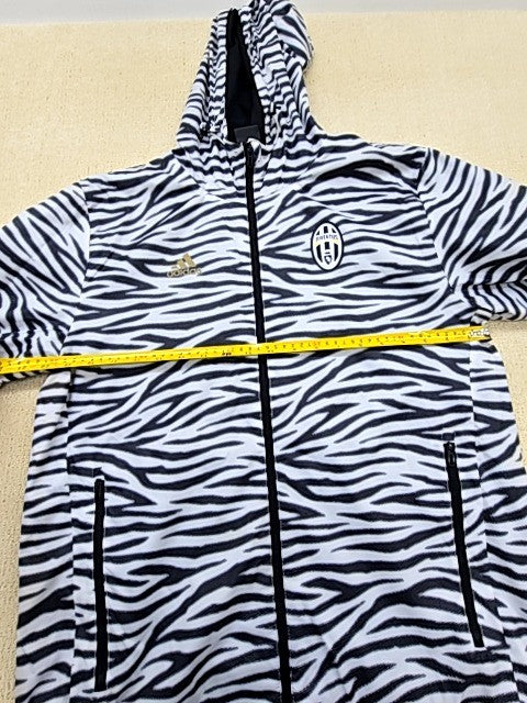 Adidas Juventus Zebra Print Hooded Track Jacket Black/White AZ5338 Men's