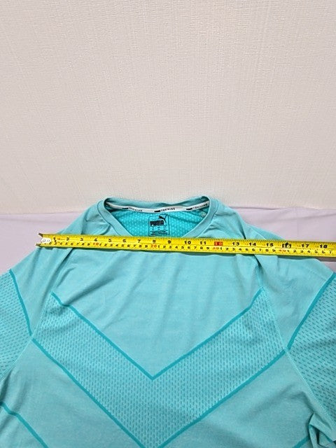 Puma Men's Teal Chevron Training Tee Short Sleeve XL