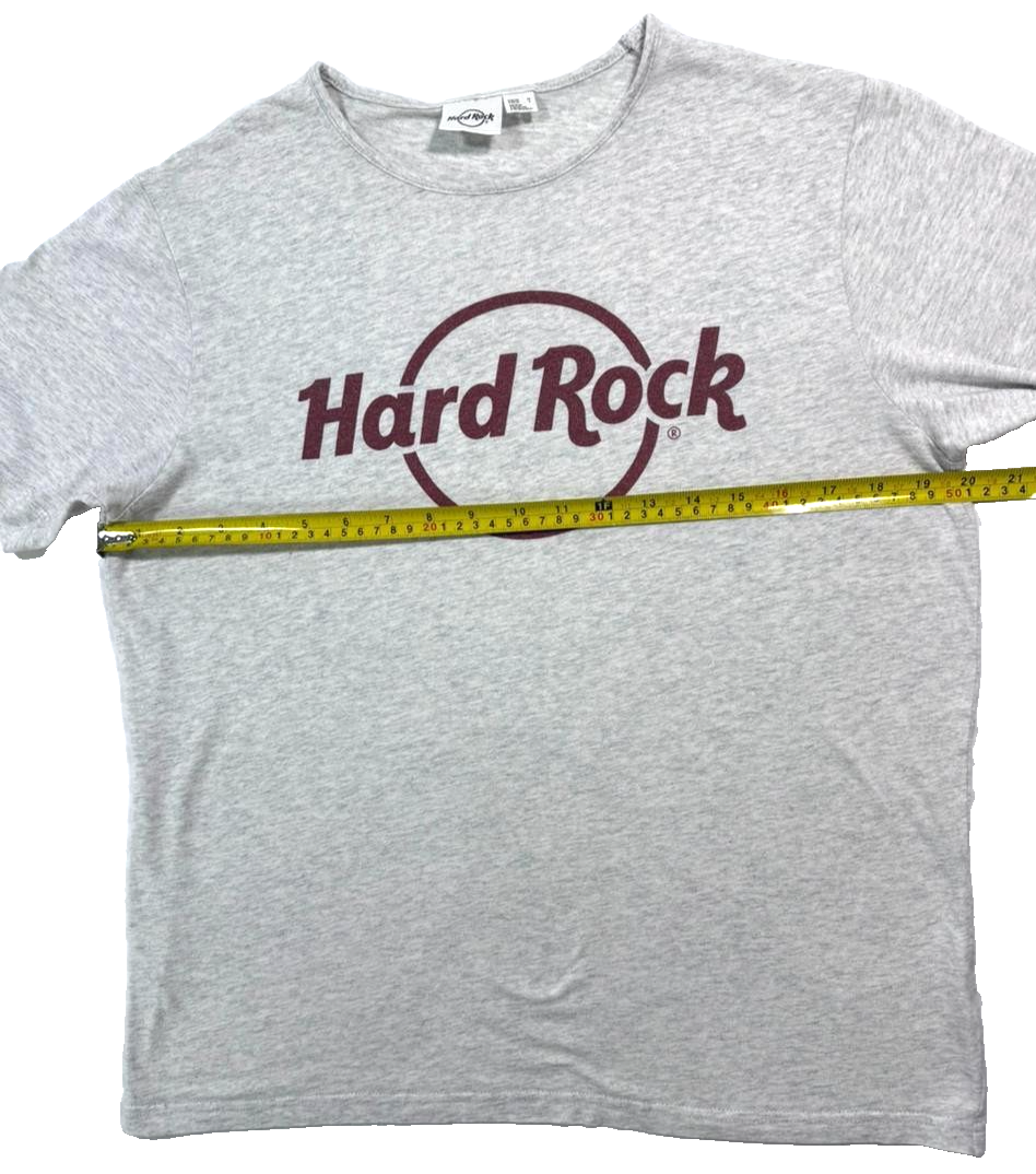Hard Rock Cafe Unisex Gray Cotton T-Shirt - Size S