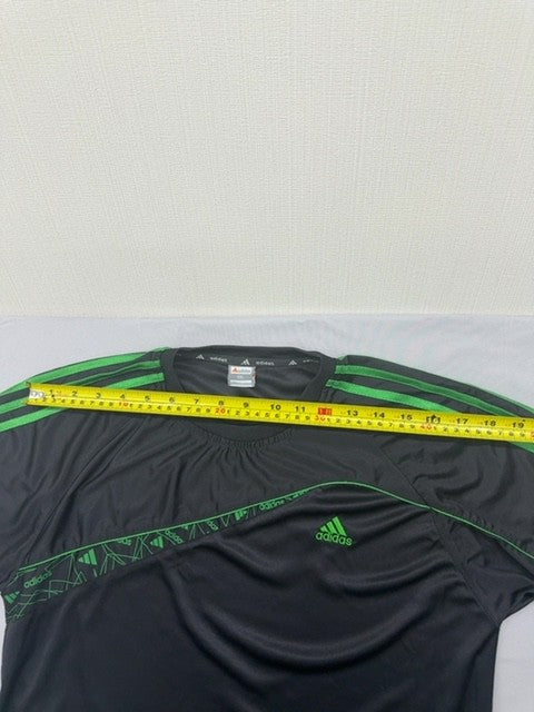 Adidas Men's Black Stripe XXL Short Sleeve Polyester Crewneck T-Shirt