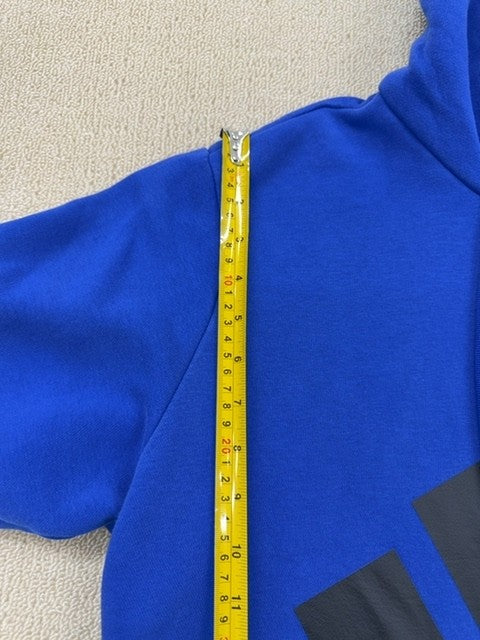 Adidas Unisex Blue Colorblock Primegreen Hoodie Size L
