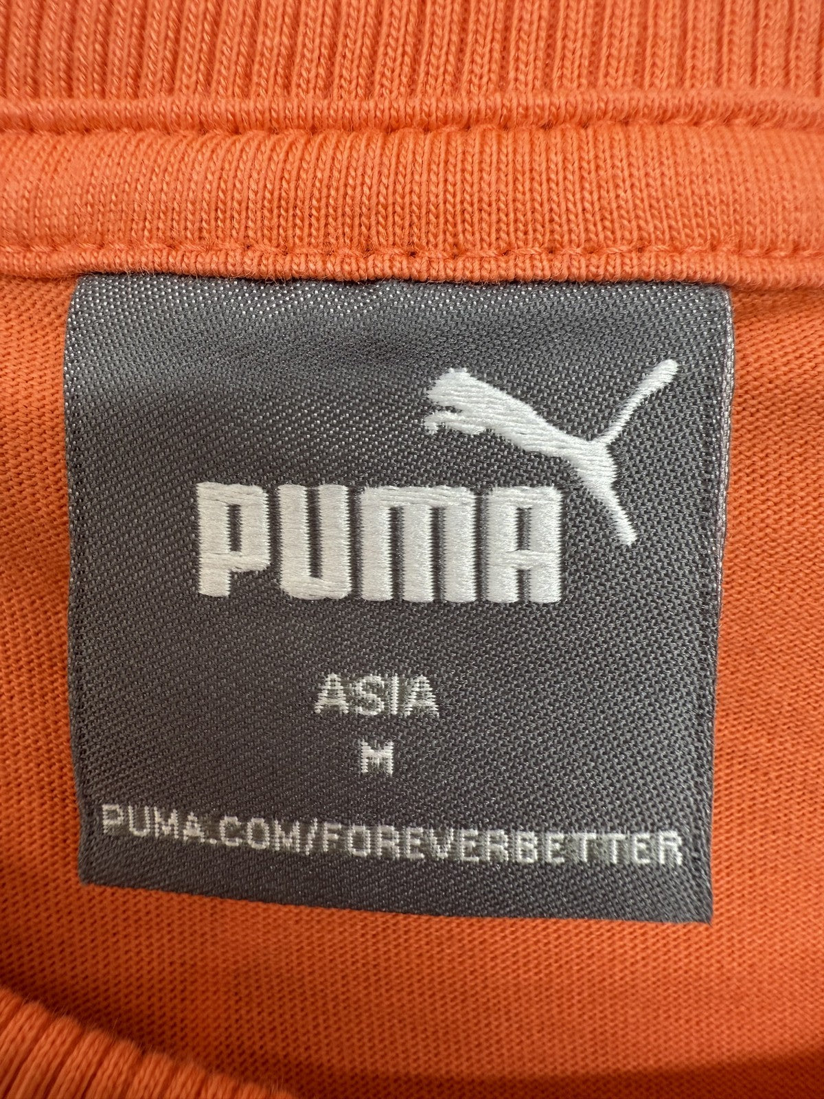 Puma Men's Orange M Short Sleeve Crew Neck T-Shirt