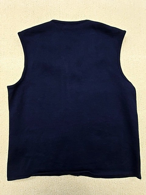 Vintage Burberry Navy Wool Blend V-Neck Vest Men's Size 8