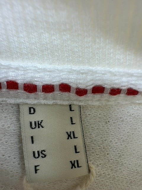 Esprit Striped Sweatshirt Women's L White Navy Crewneck