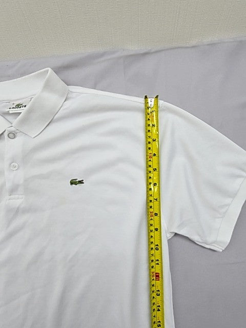 Lacoste White Short Sleeve Polo Shirt Men's Size 6 Classic Fit France