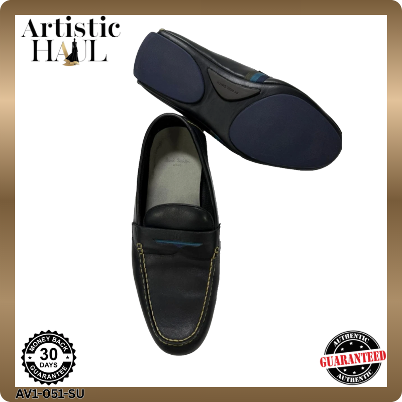 Paul Smith Jeans black leather loafers | MEN | SIZE: 12