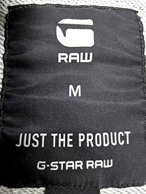 G-Star Raw Men's Gray Zip Up Hoodie Cotton Blend M Relaxed