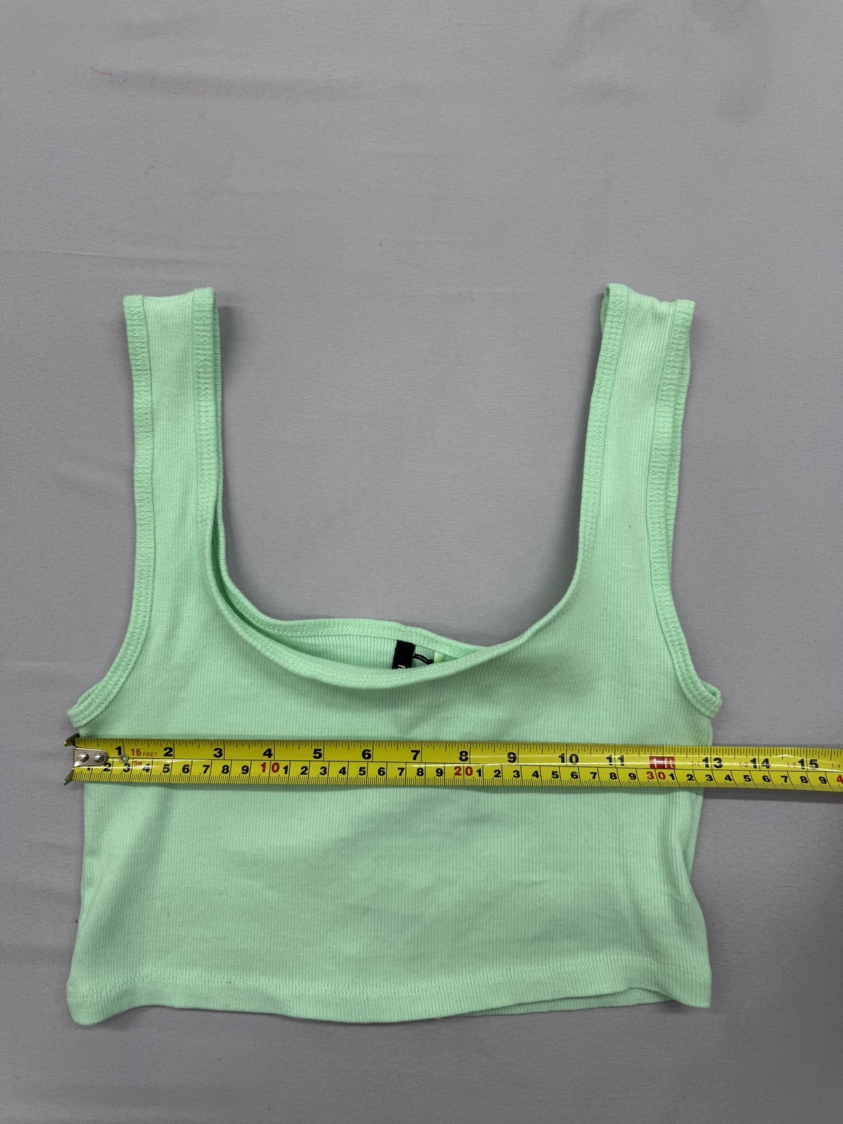 Sinsay Women's Lime Green Sleeveless Tank Top Size L Knit