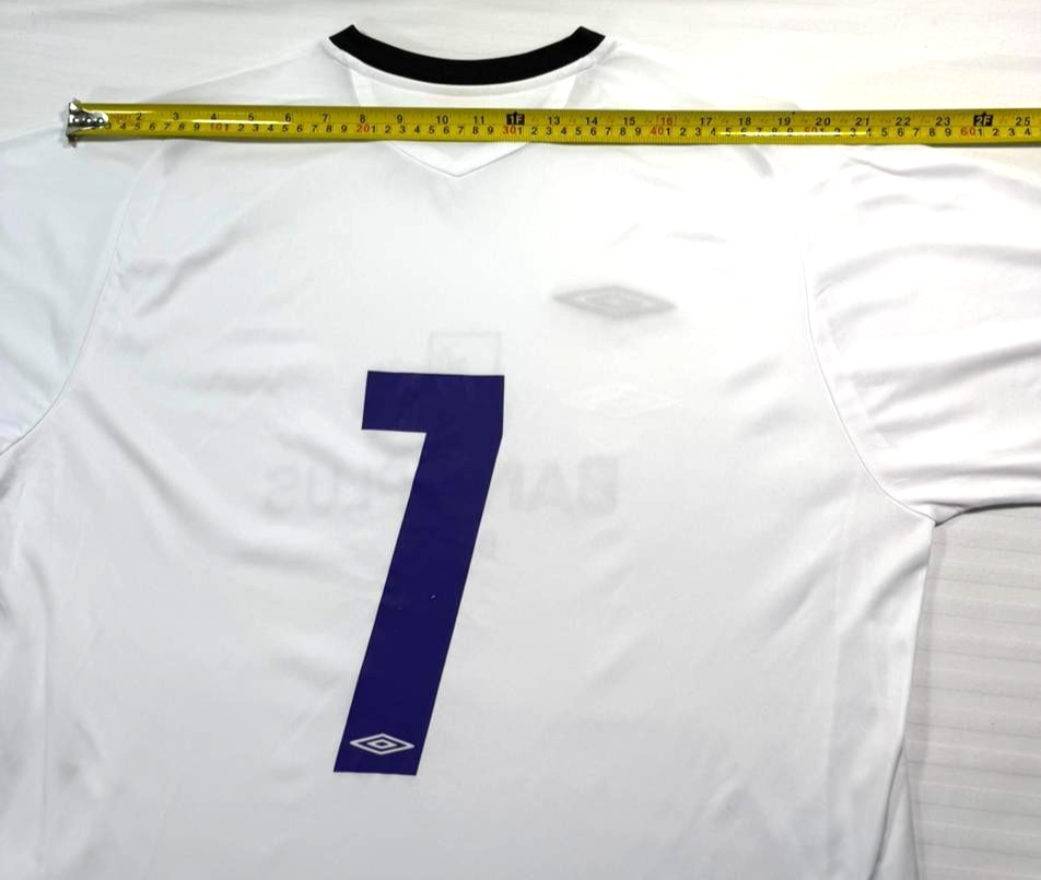 White Football Jersey With A Sponsor Logo - Size XL