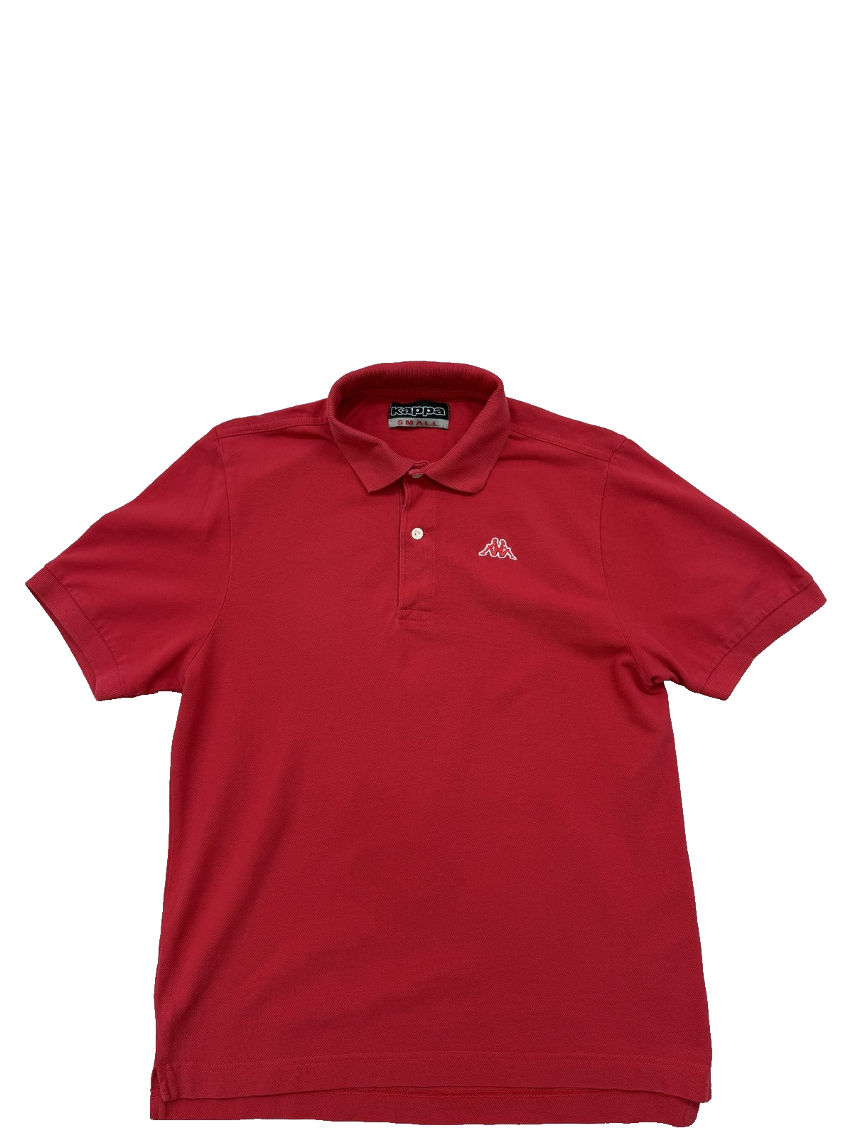 Kappa Men's Red Polo Shirt Small Short Sleeve 100% Cotton Button