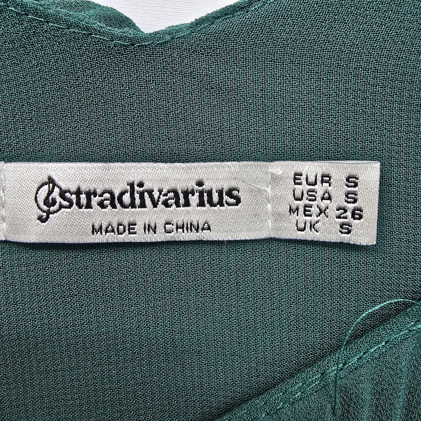 Stradivarius Women Green Tank Top size S product image 3