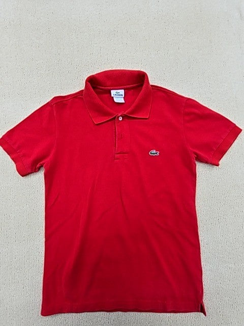 Lacoste Men's Red Polo Shirt – Size S, Short Sleeve, Cotton
