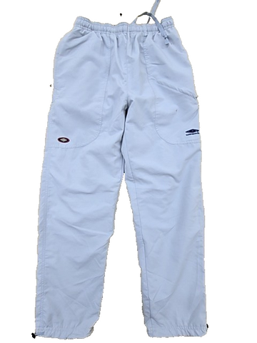 Umbro Men's Grey Nylon Track Joggers M Relaxed Drawstring Waist