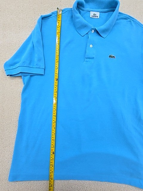 Lacoste Men's Blue Polo Shirt Short Sleeve Size 6 Button