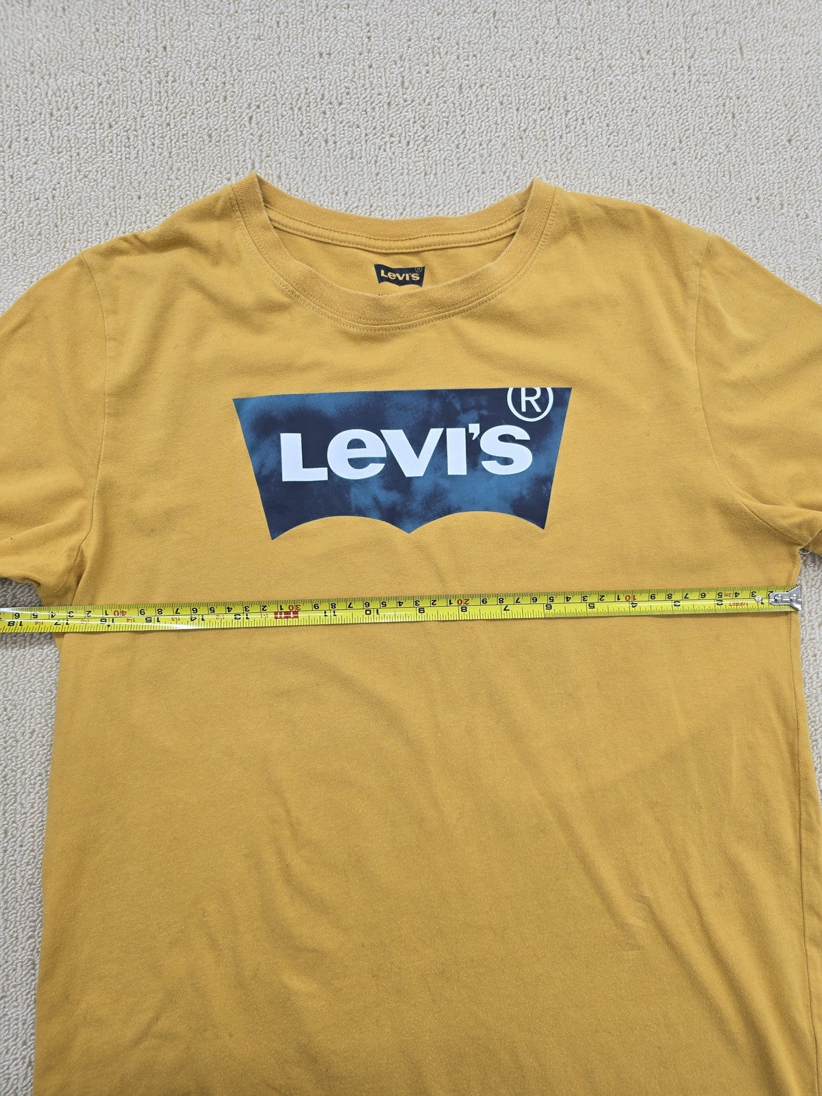 Levi's Men's Graphic T-Shirt Large Mustard Yellow Short Sleeve Cotton
