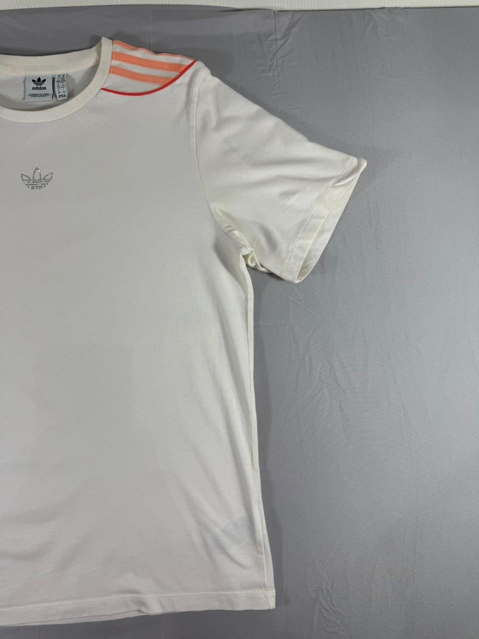 Adidas Men's White T-Shirt Medium M UK 14 EU 40-42 Short Sleeve Tee