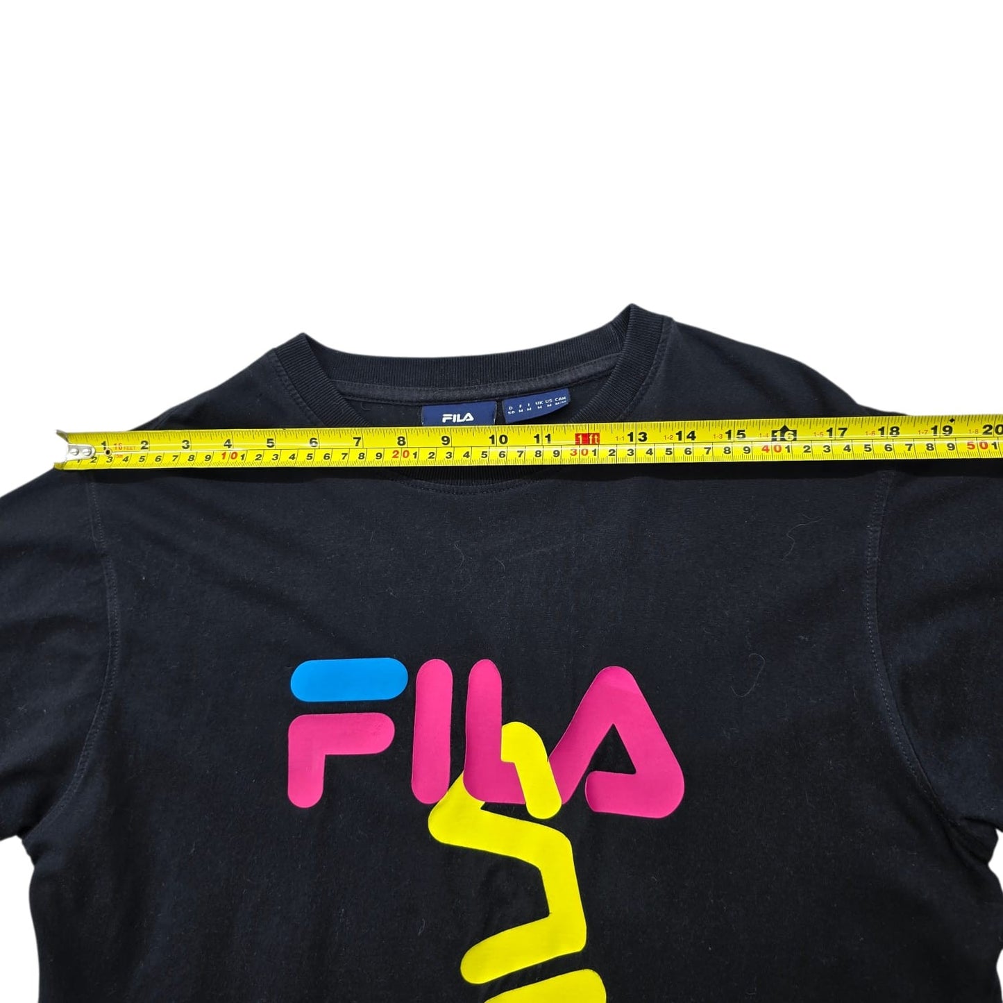 Fila Men's Black Logo Short Sleeve T-Shirt Size M