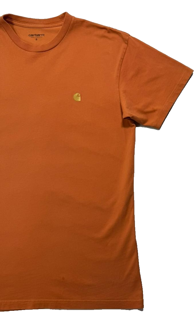 Men's Carhartt Wip Chase T-Shirt Tumeric/Gold Size S