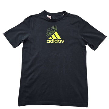 Adidas Youth Black Neon Stripes Graphic T-Shirt 15-16 Yrs