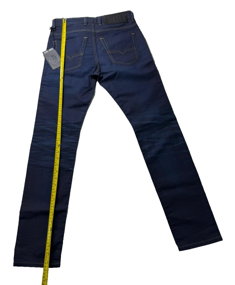 Diesel Krooley Jogg Jeans Men Blue Tapered Slim Fit Stretch Denim Drawstring |28