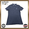 Burberry Grey Cotton Polo Shirt Men's M Short Sleeve Embroidered Logo