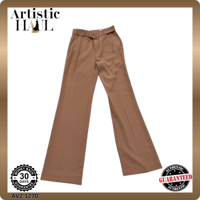 Reiko Women's Camel Wide Leg High Waist Denim Jeans Sz 28
