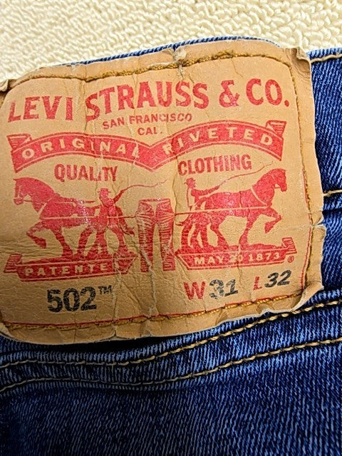Levi's Men's 502 Regular Taper Medium Blue Jeans Size Regular Stretch
