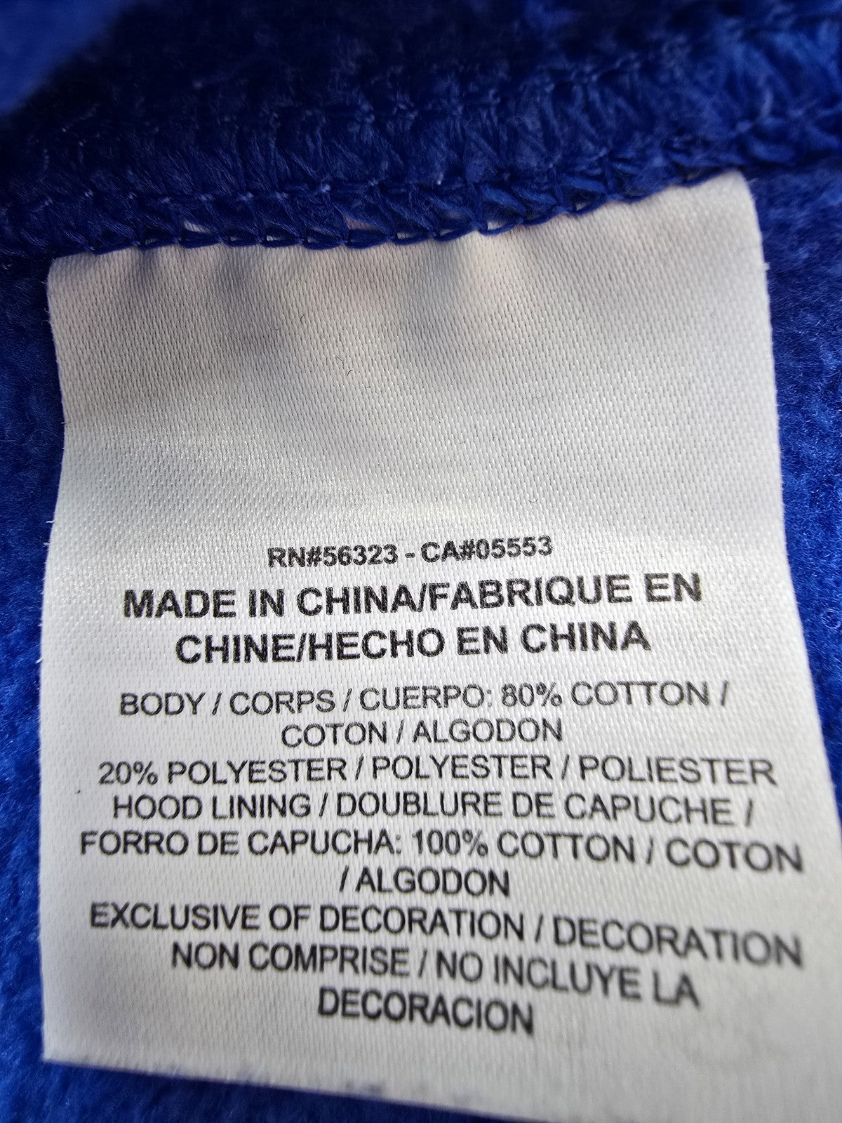Nike Sportswear Club Fleece Full Zip Blue Hoodie L