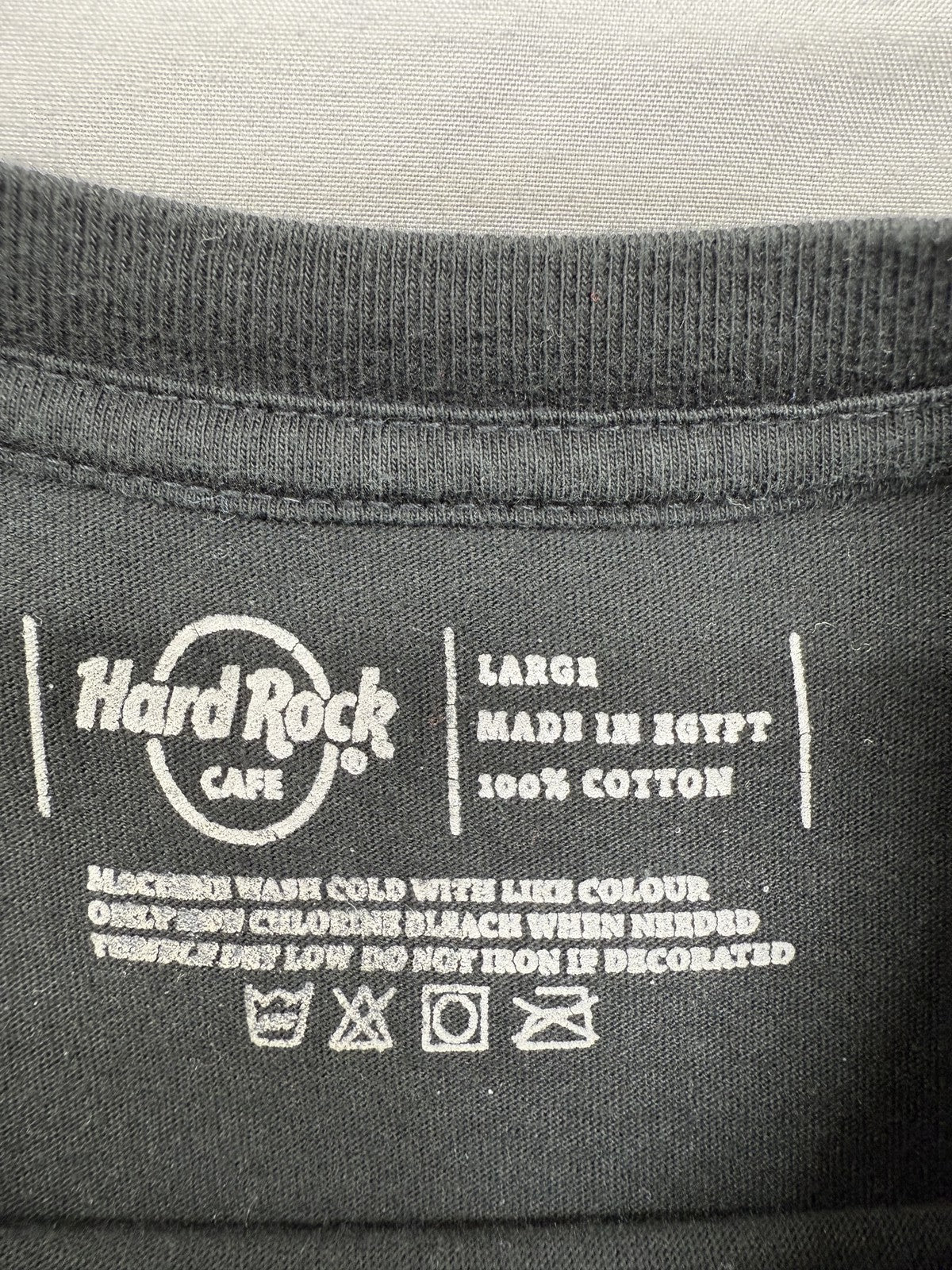 Hard Rock Cafe Black Large T-Shirt 100% Cotton Short Sleeve Unisex