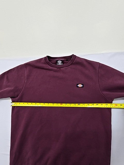 Dickies Burgundy Crew Sweatshirt Large Oakport Cotton